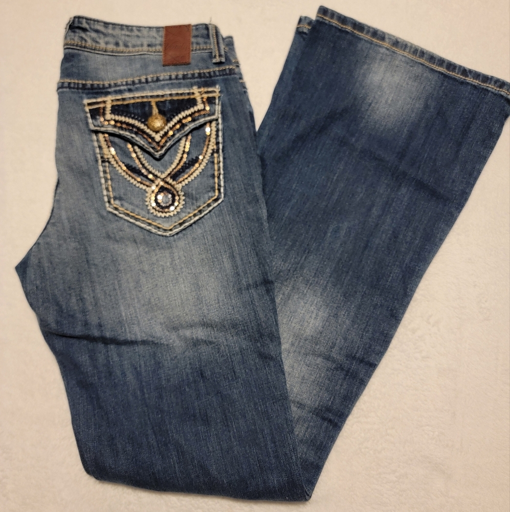Women's Blue Embellished Vanity Jeans 27x33